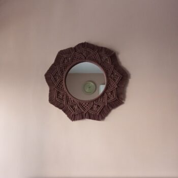 Macrame mirror Brown