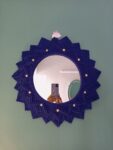 Macrame mirror Blue